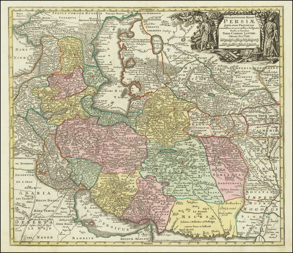 50-Central Asia & Caucasus, Middle East and Persia & Iraq Map By Tobias Conrad Lotter