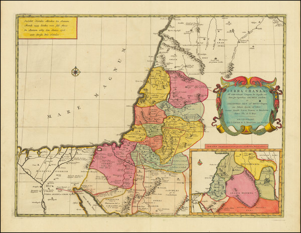 66-Holy Land Map By Covens & Mortier