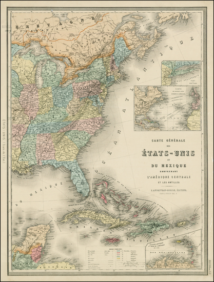 46-United States and Rocky Mountains Map By Eugène Andriveau-Goujon