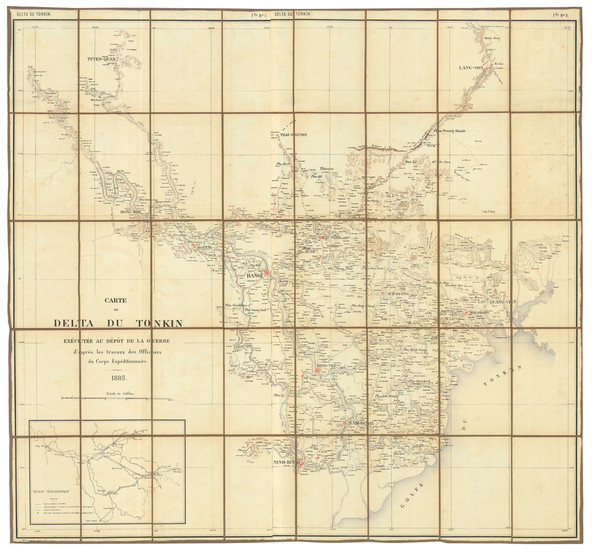 45-Thailand, Cambodia, Vietnam Map By Depot de la Guerre