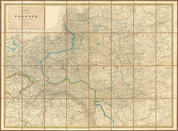 47-Poland Map By Adolphe Hippolyte Dufour