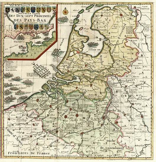 11-Europe, Netherlands and Germany Map By Henri Chatelain