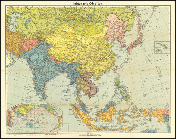 43-Asia and World War II Map By Verlagsanstalt List & von Bressensdorf