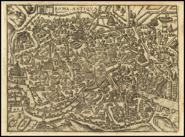 81-Rome Map By Pietro Bertelli