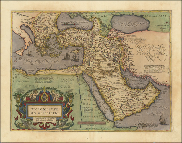 47-Turkey, Mediterranean, Middle East, Arabian Peninsula and Turkey & Asia Minor Map By Abraha