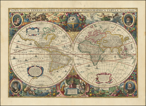 23-World Map By Henricus Hondius