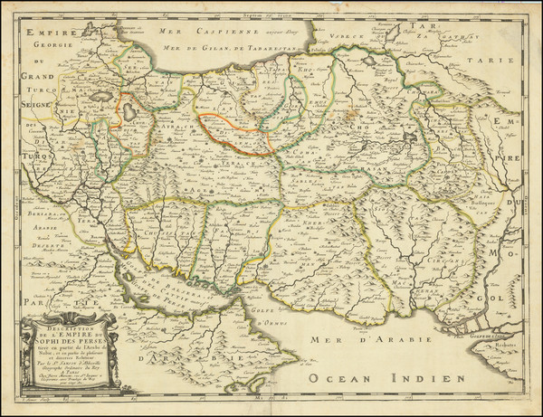 16-Middle East and Persia & Iraq Map By Nicolas Sanson