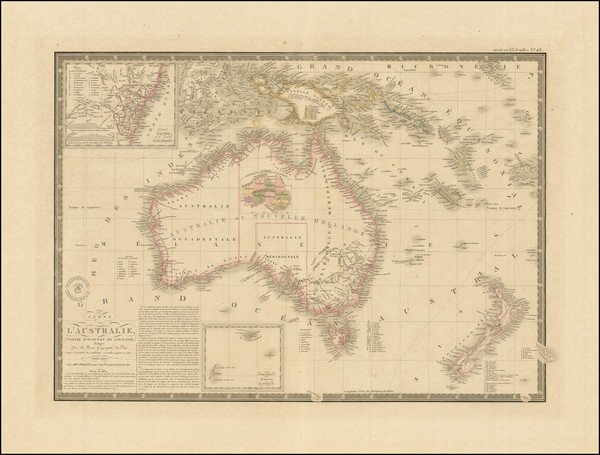 72-Australia Map By Alexandre Emile Lapie
