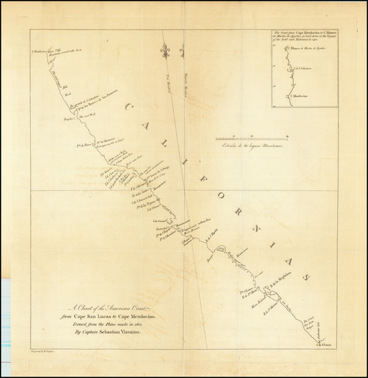 80-Baja California and California Map By James Burney