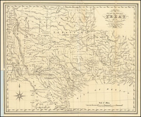 83-Texas Map By Charles Frederick Cheffins