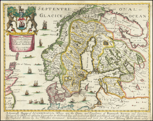 84-Baltic Countries and Scandinavia Map By Richard Blome