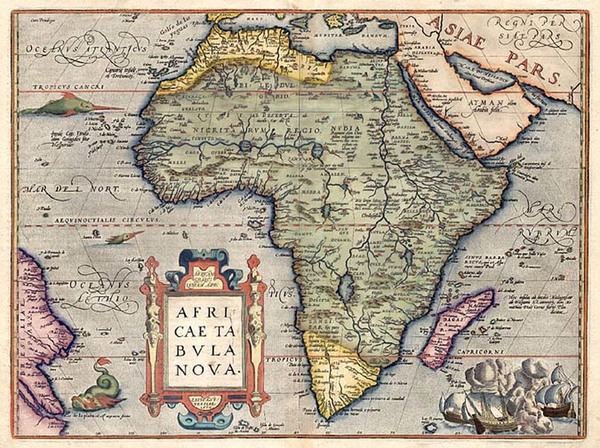 77-Africa and Africa Map By Abraham Ortelius