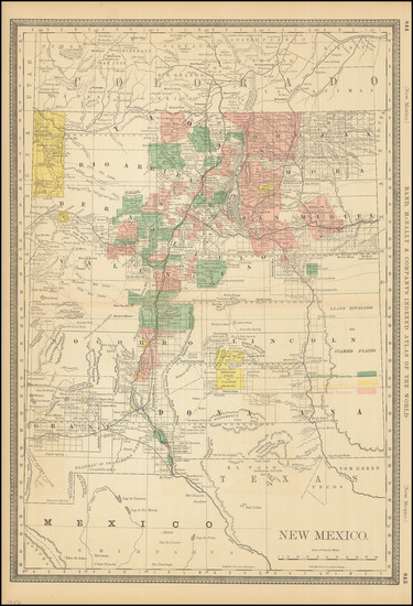 69-New Mexico Map By William Rand / Andrew McNally