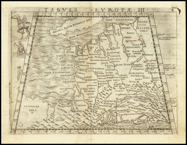 70-France Map By Giacomo Gastaldi