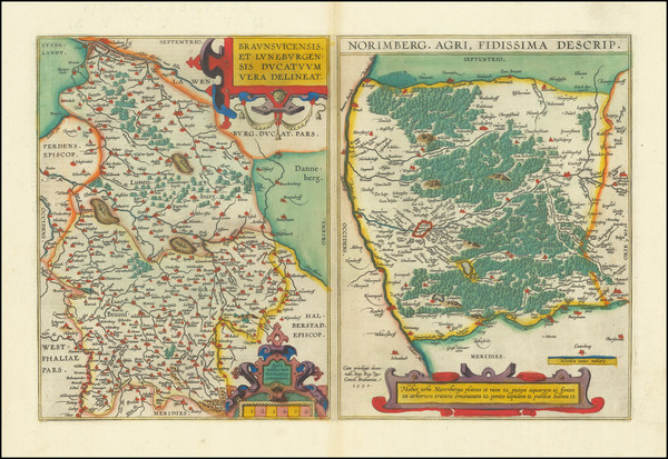 38-Norddeutschland Map By Abraham Ortelius