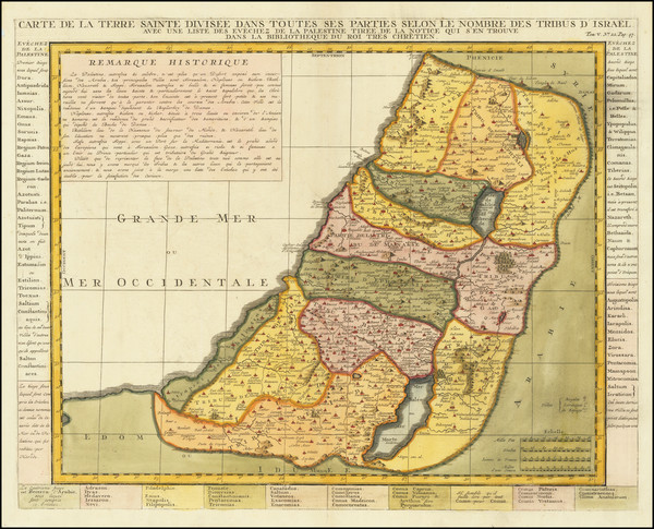 31-Holy Land Map By Henri Chatelain