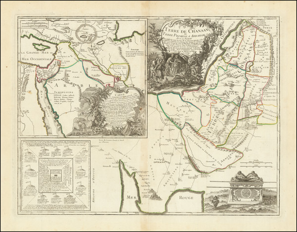 41-Holy Land Map By Gilles Robert de Vaugondy