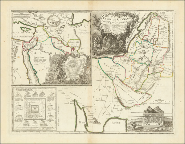 27-Holy Land Map By Gilles Robert de Vaugondy