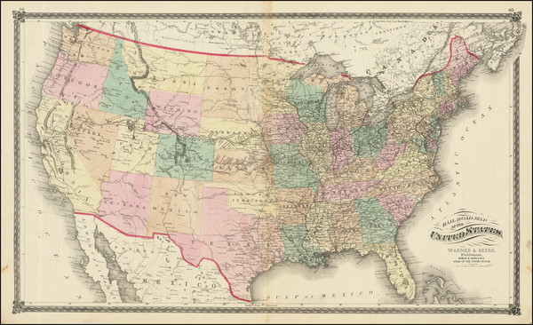 18-United States Map By H.H. Lloyd / Warner & Beers