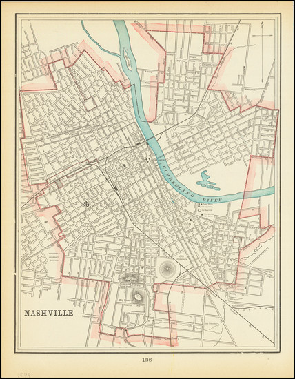 14-Tennessee Map By George F. Cram