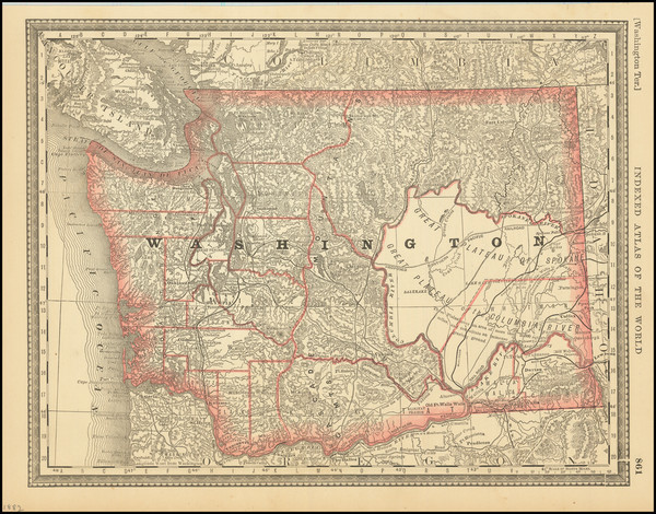 100-Washington Map By Rand McNally & Company