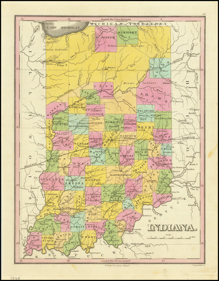 84-Indiana Map By Anthony Finley