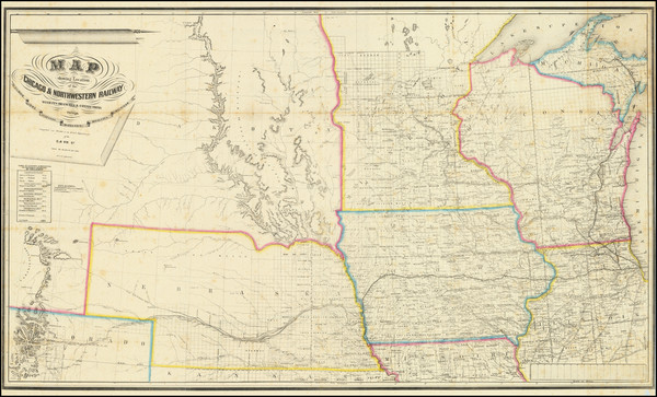 36-Midwest, Illinois, Plains and Wyoming Map By Edward Mendel