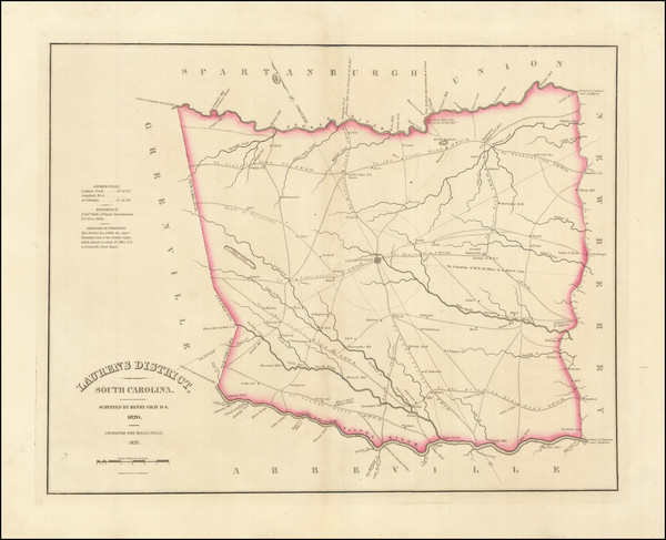 89-South Carolina Map By Robert Mills