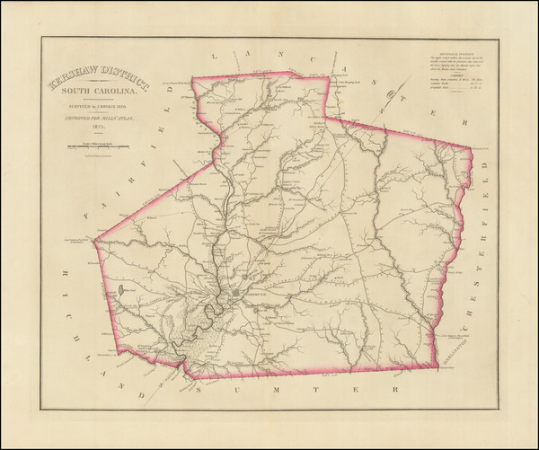 84-South Carolina Map By Robert Mills