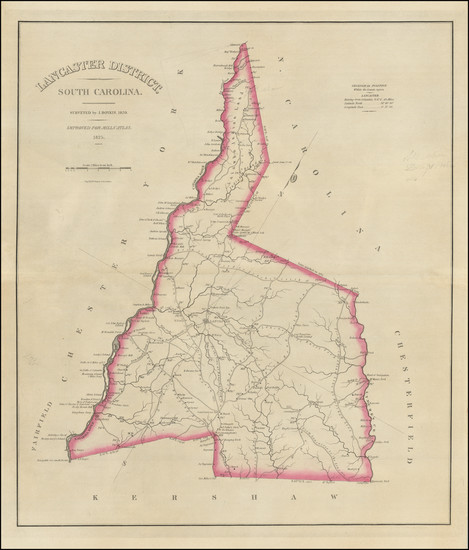 25-South Carolina Map By Robert Mills