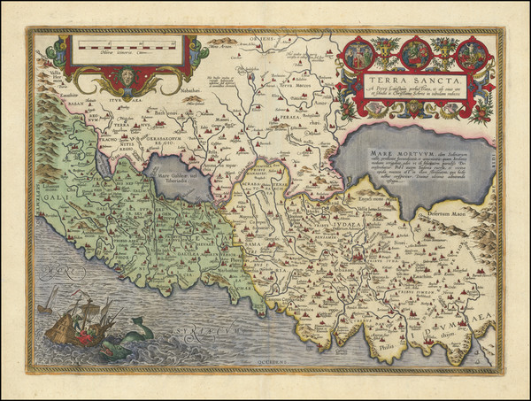 100-Holy Land Map By Abraham Ortelius