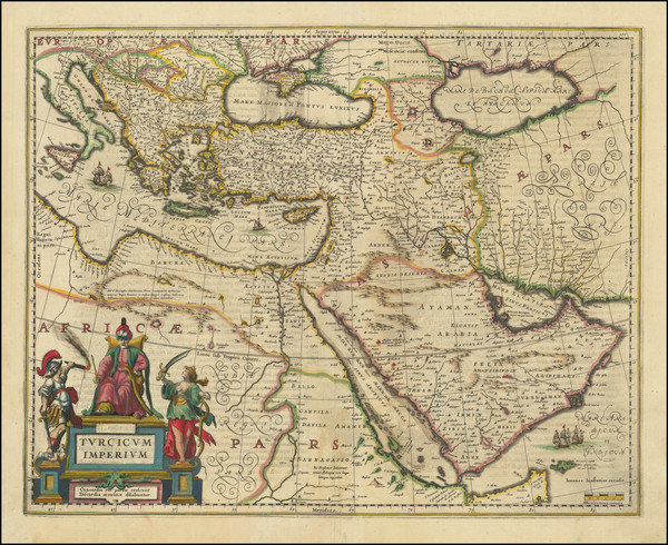 24-Turkey, Middle East and Turkey & Asia Minor Map By Jan Jansson