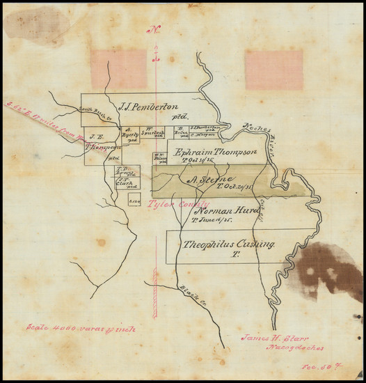 78-Texas Map By James Harper Starr