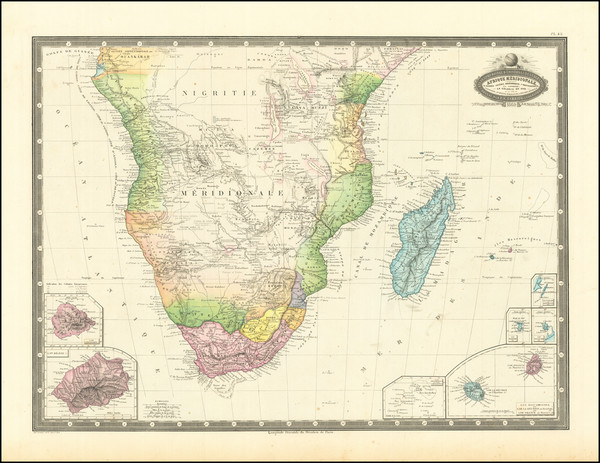 8-South Africa and African Islands, including Madagascar Map By F.A. Garnier