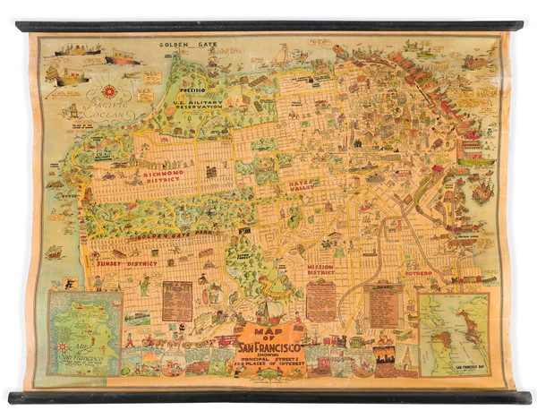 66-Pictorial Maps and San Francisco & Bay Area Map By Harrison Godwin