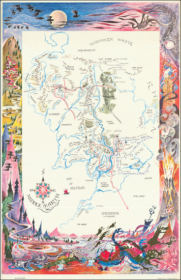 50-Curiosities Map By Barbara Remington