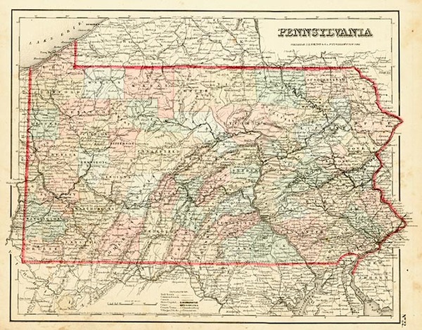 16-Mid-Atlantic Map By Joseph Hutchins Colton