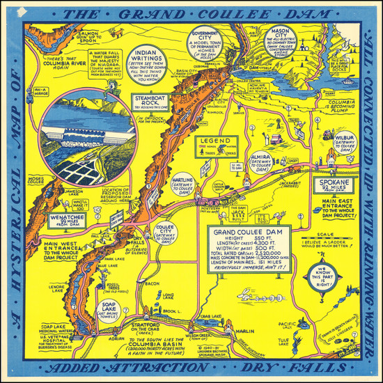 18-Washington and Pictorial Maps Map By Lindgren Brothers