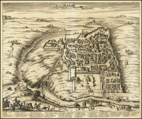 16-Jerusalem Map By Olfert Dapper