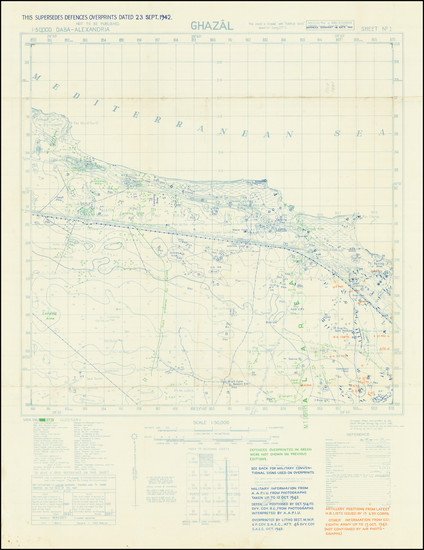 48-Egypt and World War II Map By South African Survey Coy.