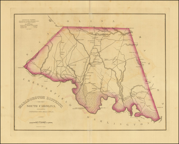 4-South Carolina Map By Robert Mills