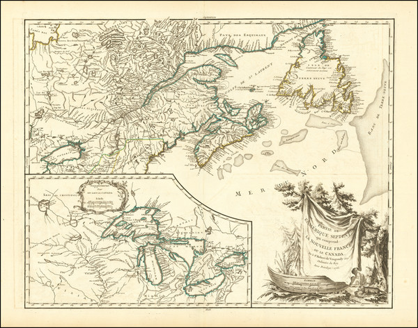 3-New England, Midwest, Michigan, Wisconsin, Eastern Canada and Western Canada Map By Didier Robe