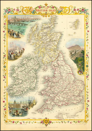 6-British Isles Map By John Tallis