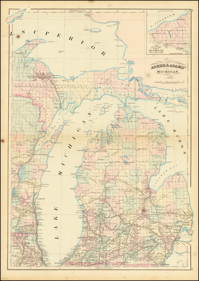 12-Michigan Map By Asher  &  Adams