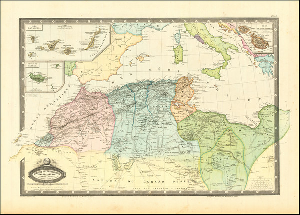 36-North Africa Map By F.A. Garnier