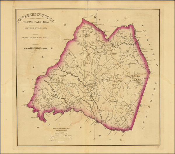 35-South Carolina Map By Robert Mills