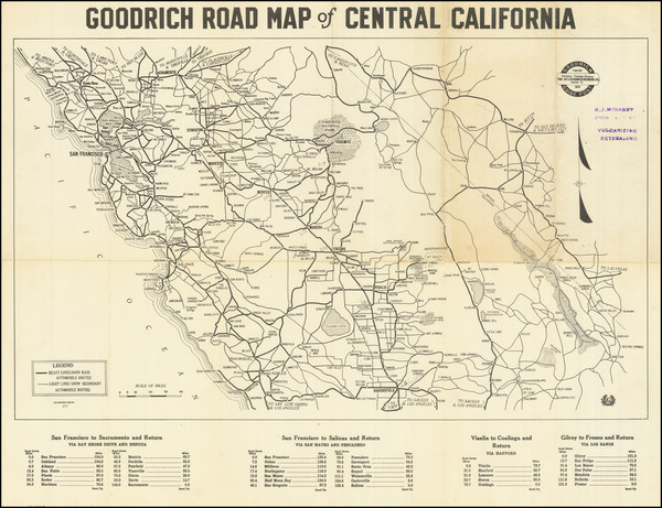 81-Nevada and California Map By Raymond Beck