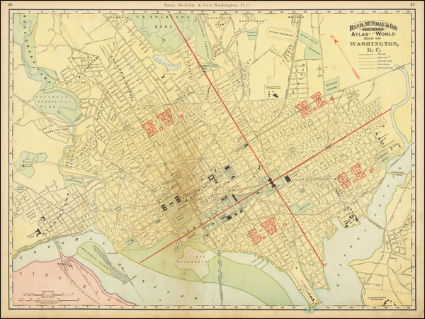 61-Washington, D.C. Map By Rand McNally & Company