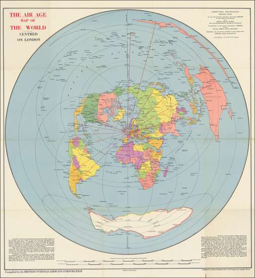 5-World Map By British Overseas Airways Corporation