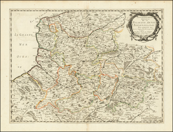 19-Nord et Nord-Est Map By Nicolas Sanson